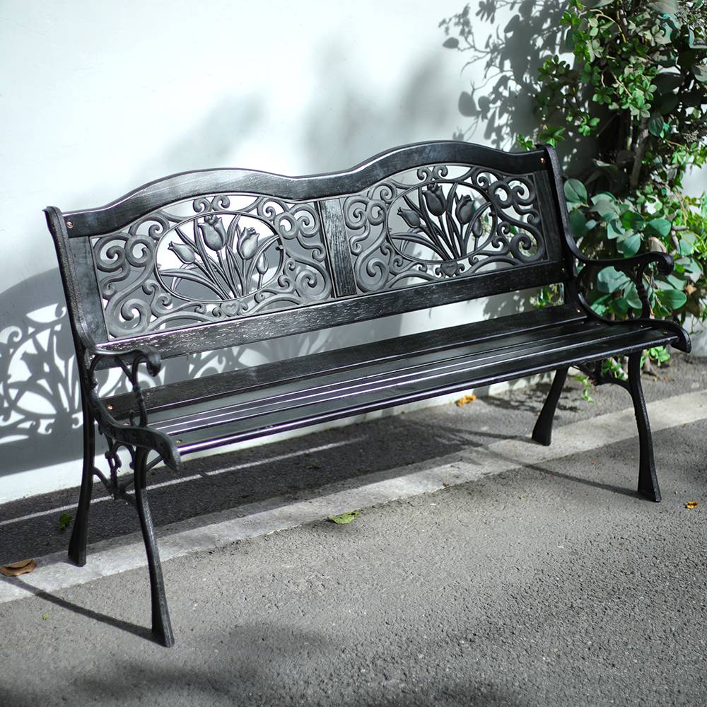 Outdoor Wood Benches Seat Bench Garden Metal Bench