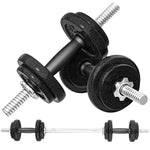 2-in-1 Adjustable Dumbbells Set, Dumbbells Set | 20kg | Grey