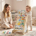 Wooden Baby Walker With Speed Control, Activity Centre For 18 M+
