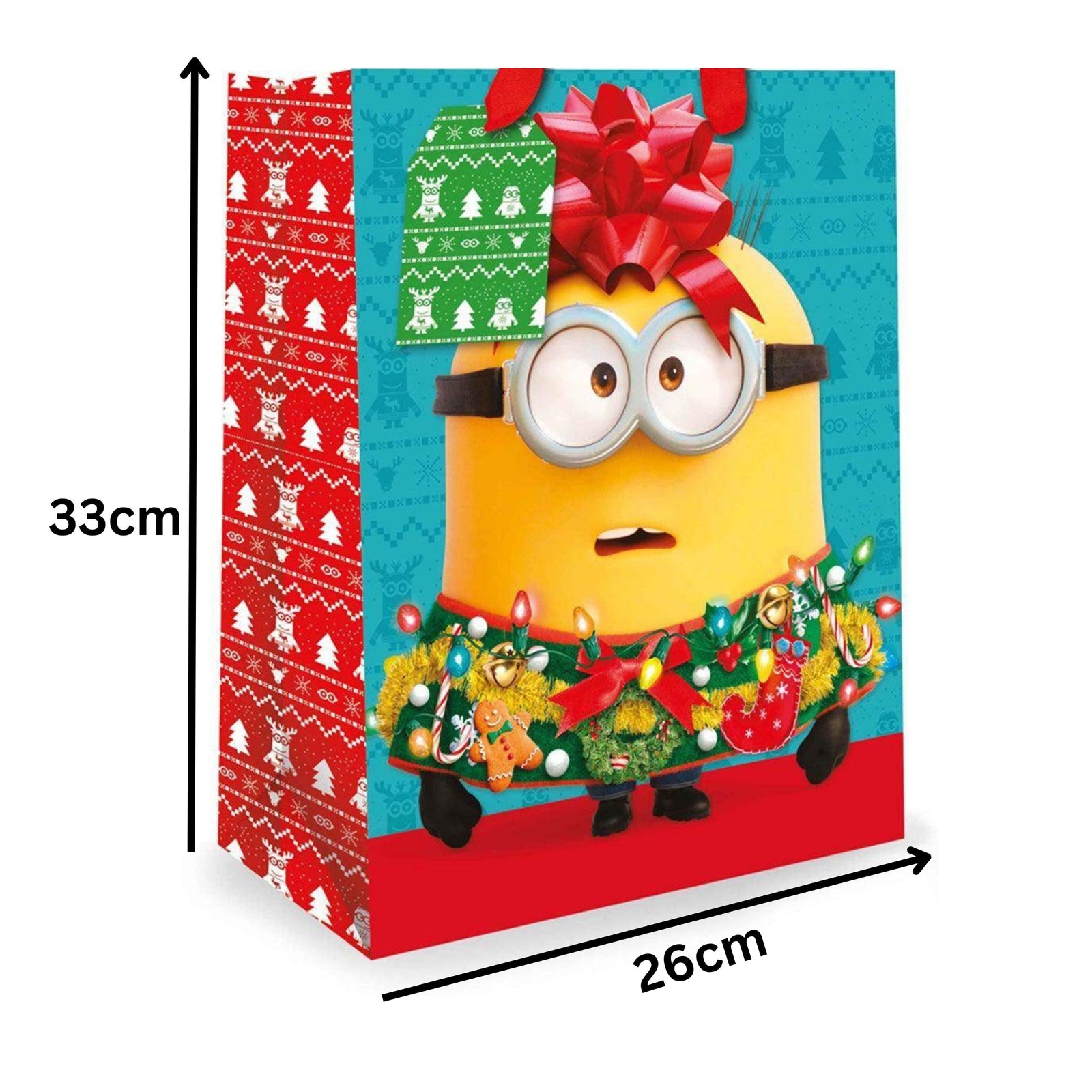 Despicable Me Minions Christmas Medium Gift Bag Official Product