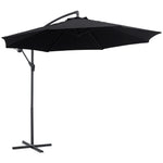 3m Cantilever Parasol Banana Umbrella, Black
