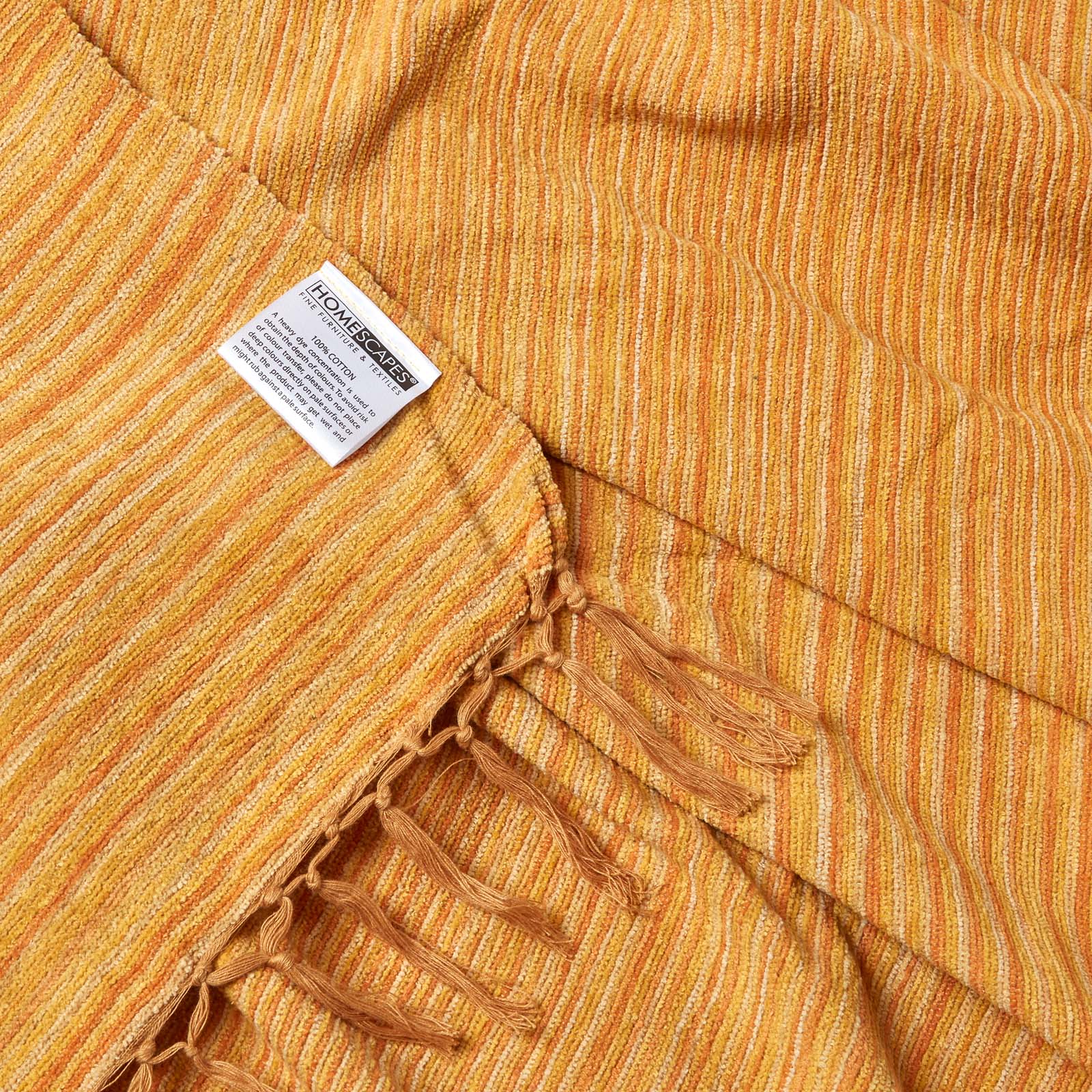 Bed Sofa Throw Cotton Chenille Tie Dye | 150cm x 200cm | Rust