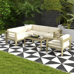 5 Pcs Garden Sofa Set W/ Cushions, Aluminium Furniture Sets | Gold