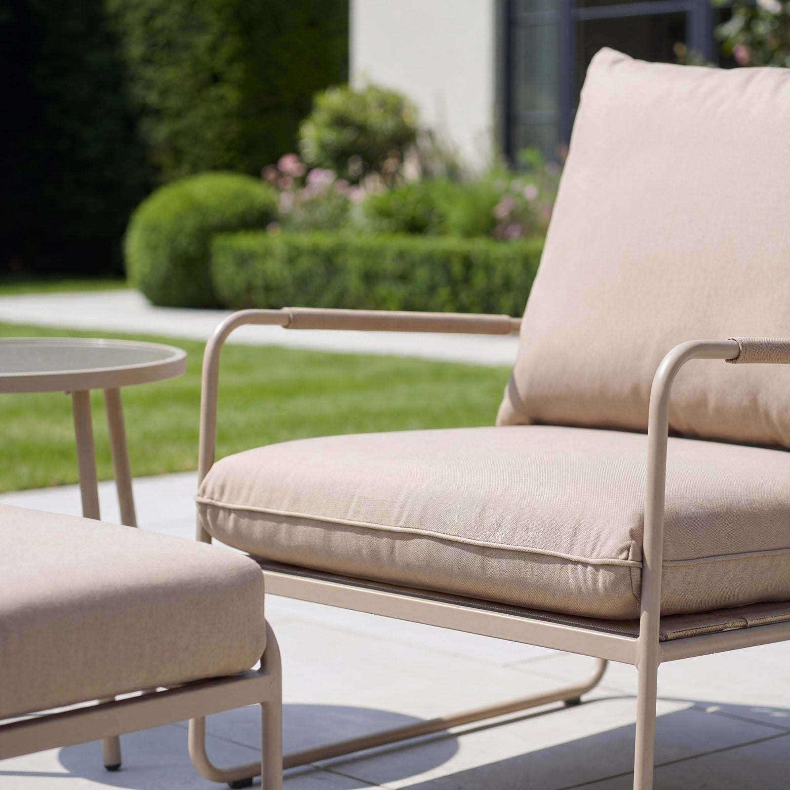 Sorella 2 Seat Patio Conversation Set | Beige