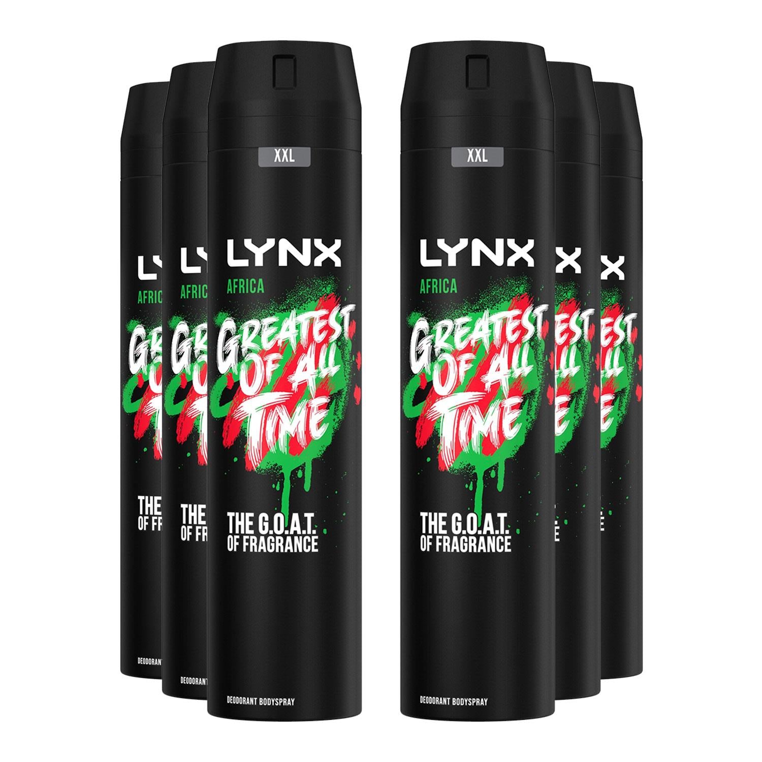 Xxl Africa 48-hour High Definition Fragrance Body Spray Deodorant, 6x 250ml