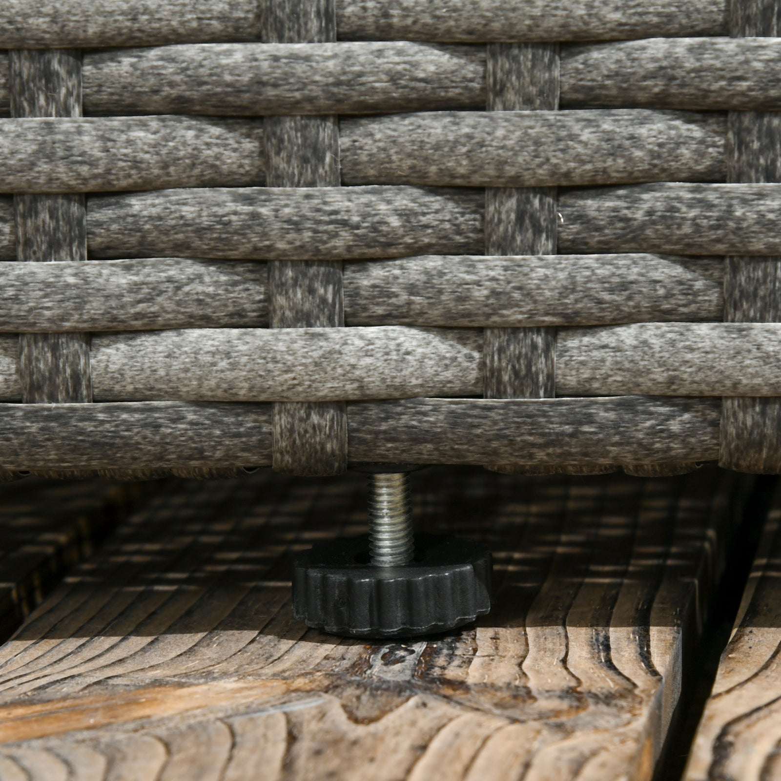 3pcs Rattan Dining Sofa Set Table Garden Furniture Outdoor | Gray