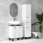 Bathroom Under Sink Cabinet With Adjustable Shelf High Gloss