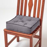 Cotton Dining Chair Booster Cushion | 40cm x 40cm | Charcoal Grey