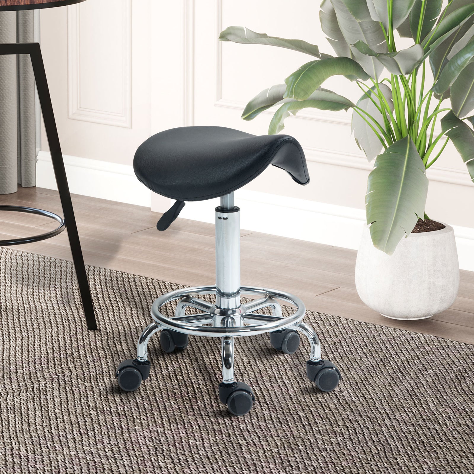Saddle Chair Rolling Salon Stool Massage Spa Clinic Beauty