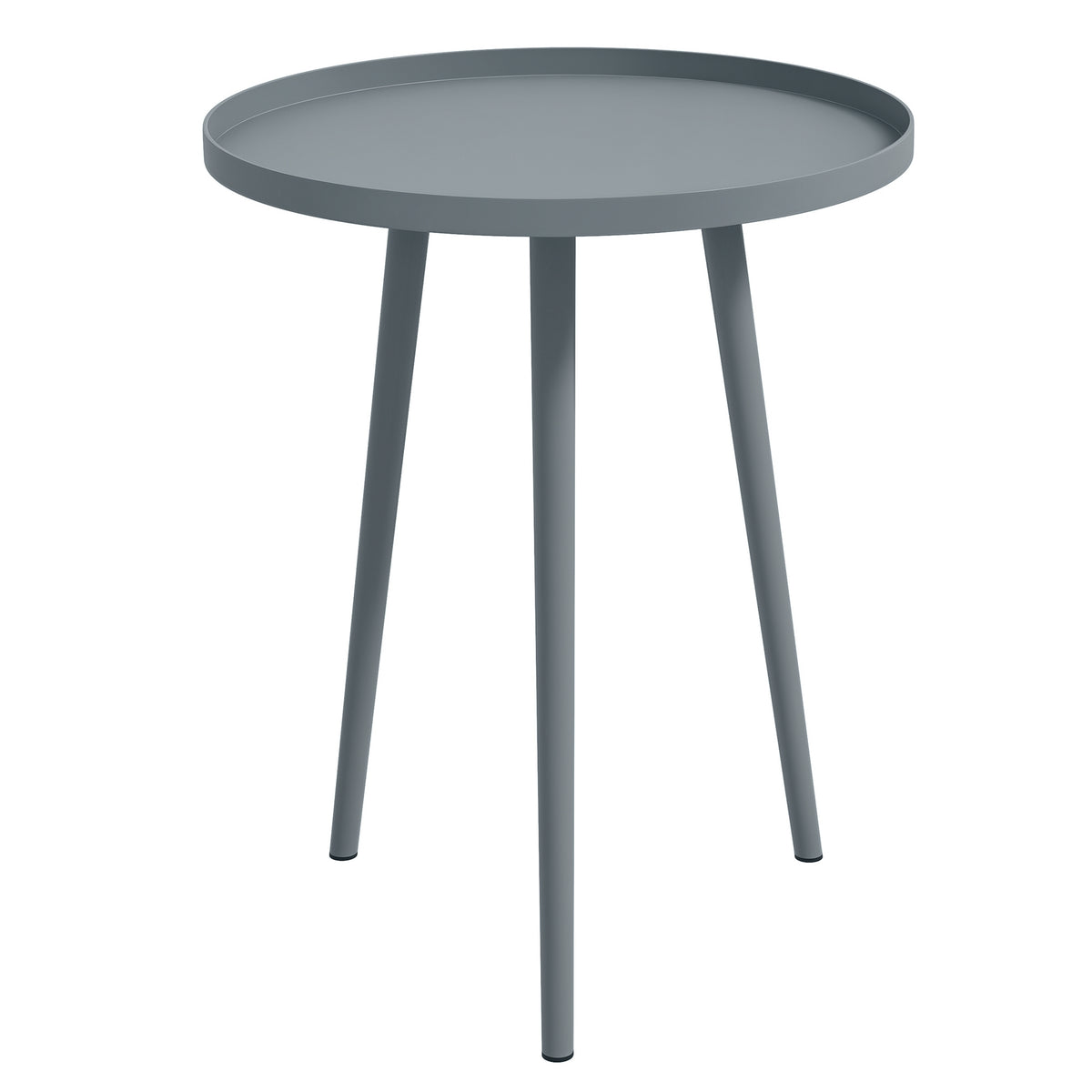 Outsunny Round Garden Coffee Table, Outdoor Side Table With Rounded Edge