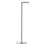 Stainless Steel Freestanding Toilet Roll Holder - Round Base | Polished Stainless Steel