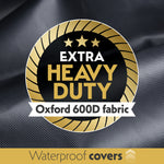 Premium Waterproof Bbq Cover Large Outdoor Barbecue Grills Cover 600d Oxford Fabric Uv Protection, Pvc Lining | 183cm | Black