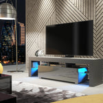 Aria Tv Unit 160cm With Led Lights | Dark Grey