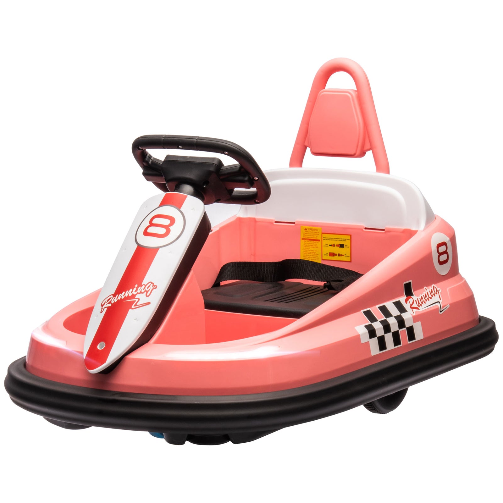 6v Kids Bumper Car, 360° Rotation Waltz Car W/ 2 Speeds | Pink
