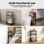 Levede Slim Side Table 3 Tier Narrow Sofa End Table Bedside Storage Stand