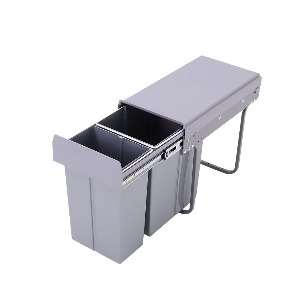 10l+20l Under-cabinet Trash Bin With Smooth Metal Runners