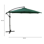 Cantilever Parasol 3m | Green