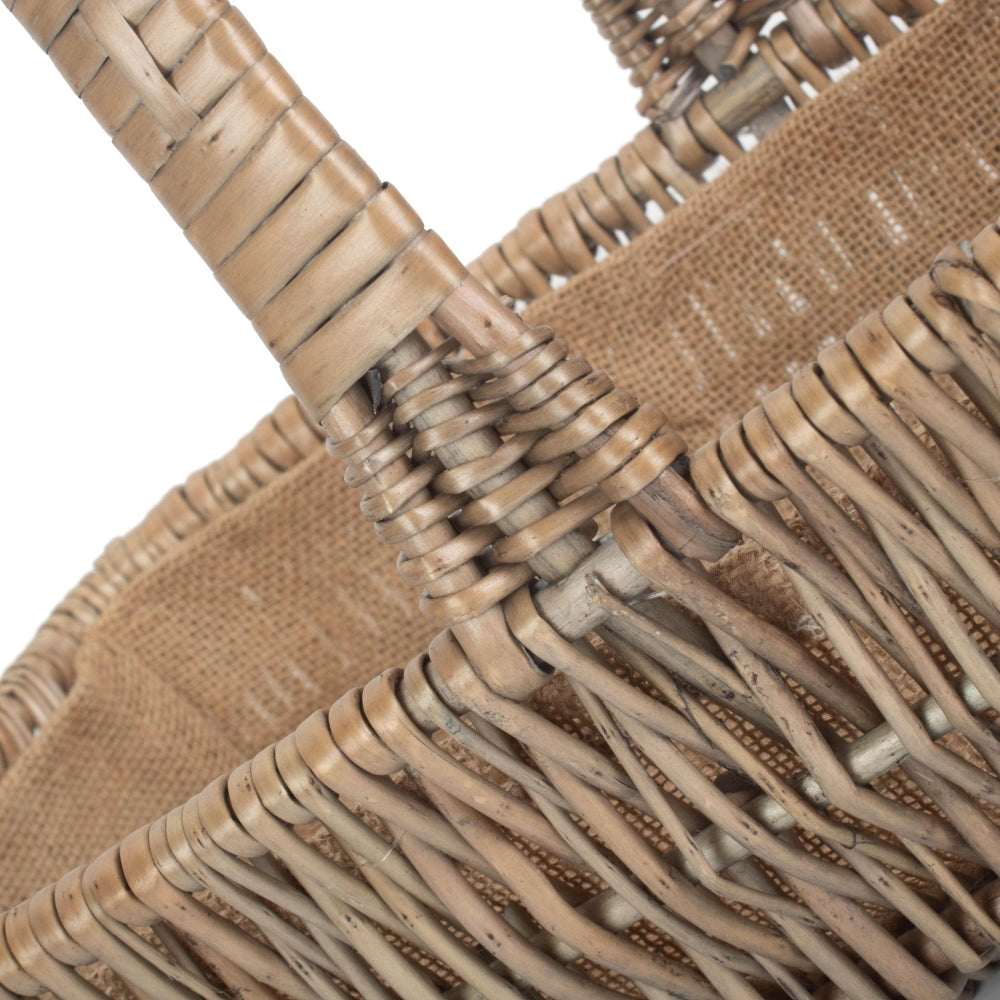 Wicker Rectangular Garden Trugs | Medium | Brown