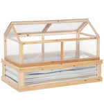 Raised Garden Bed Kit With Greenhouse Top Natural