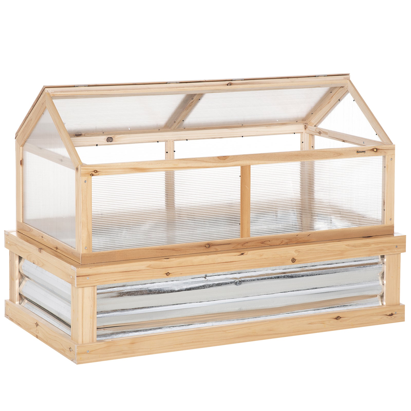 Raised Garden Bed Kit With Greenhouse Top Natural
