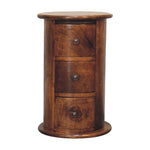 Solid Mango Wood Mini Chestnut Drum Chest