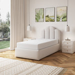 Ranson Fabric Ottoman Bed Frame | Single | Beige