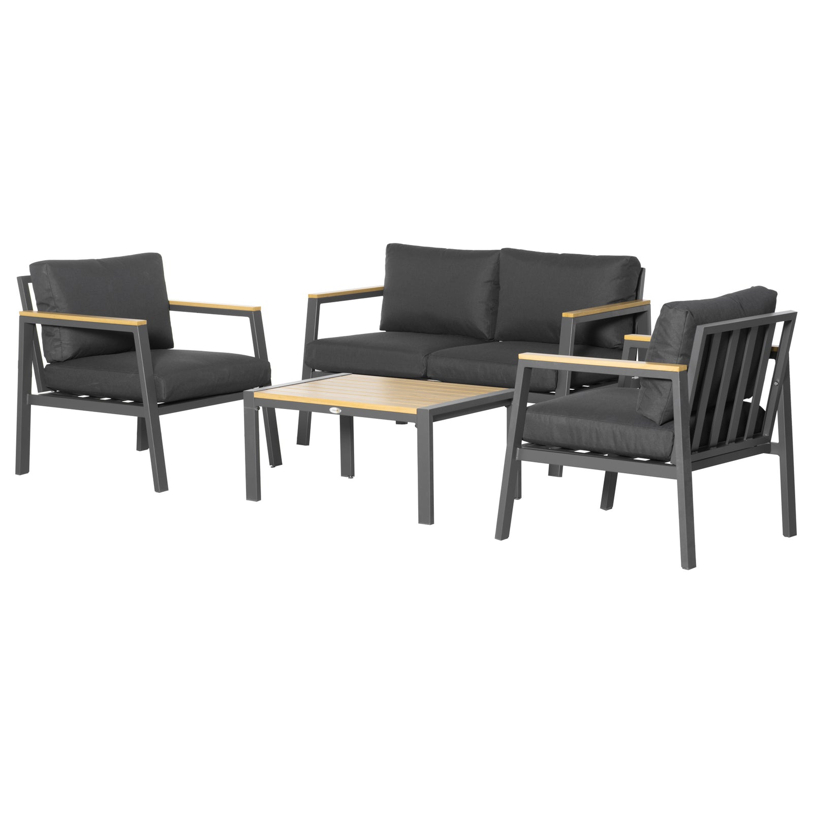 4 Piece Outdoor Conversation Set W/ Cushions
