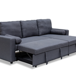 Manhattan 3 Seat Corner Sofa Bed Set - Left Or Right | Grey
