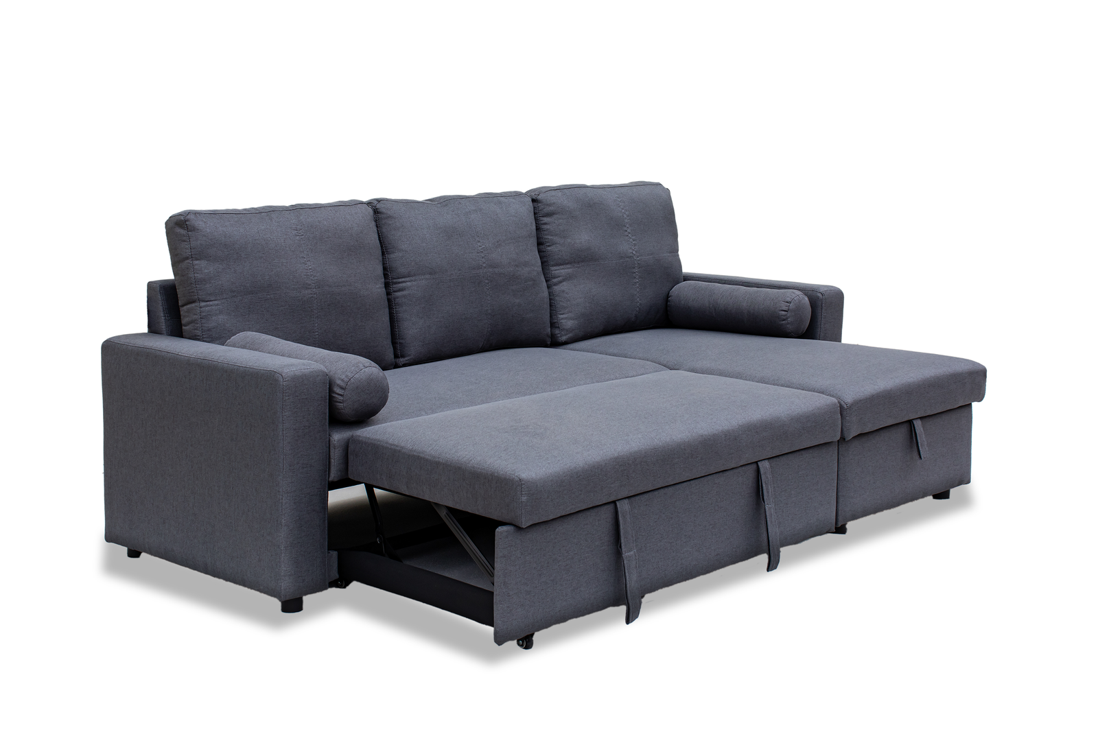 Manhattan 3 Seat Corner Sofa Bed Set - Left Or Right | Grey