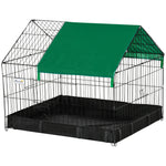 Rabbit Cage Guinea Pig Small Animal Playpen Water Proof Roof 90x75x75 Cm