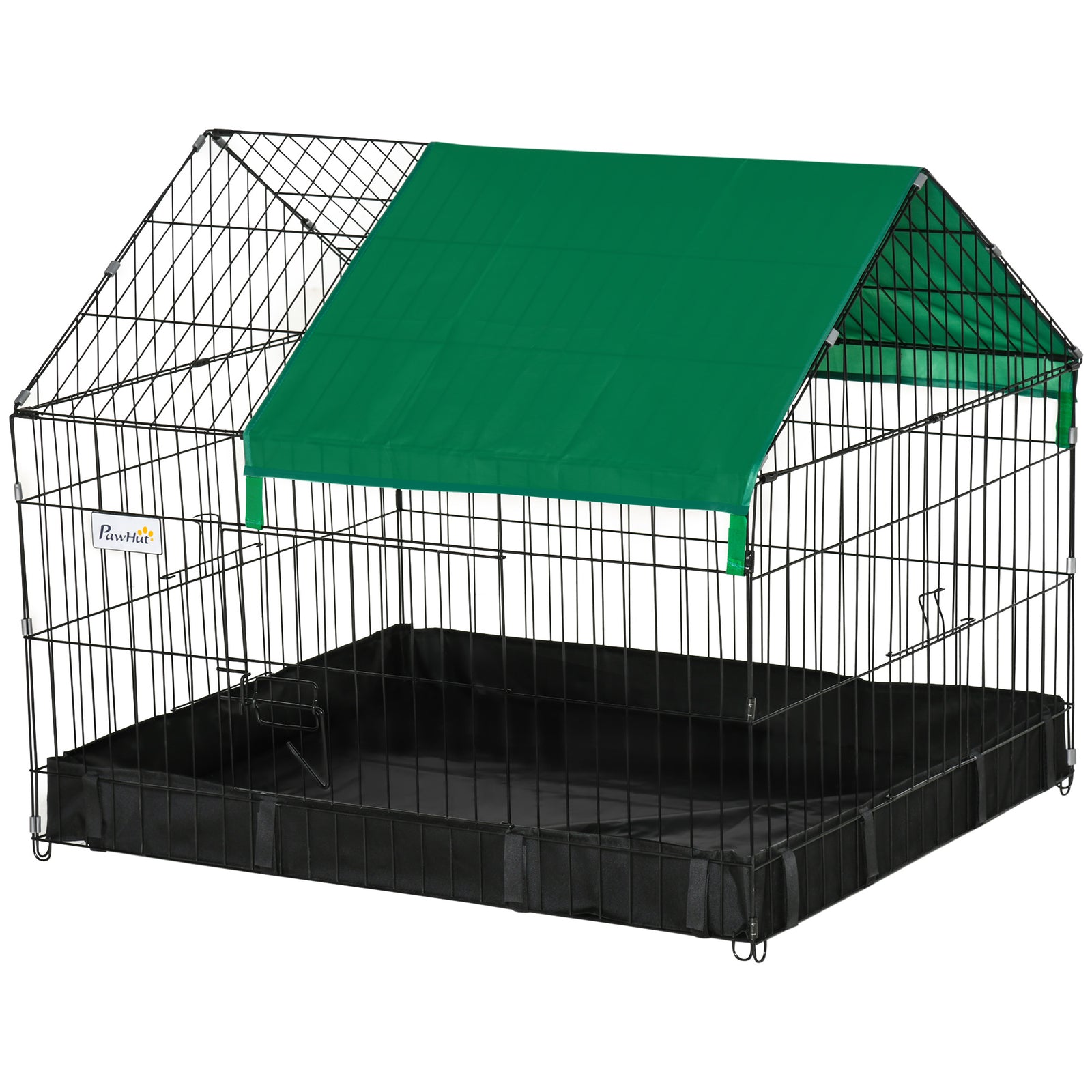 Rabbit Cage Guinea Pig Small Animal Playpen Water Proof Roof 90x75x75 Cm