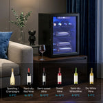 Bottle Wine Cooler, 4-16 C Under Counter Drinks Beer Wine Fridge | L | Black