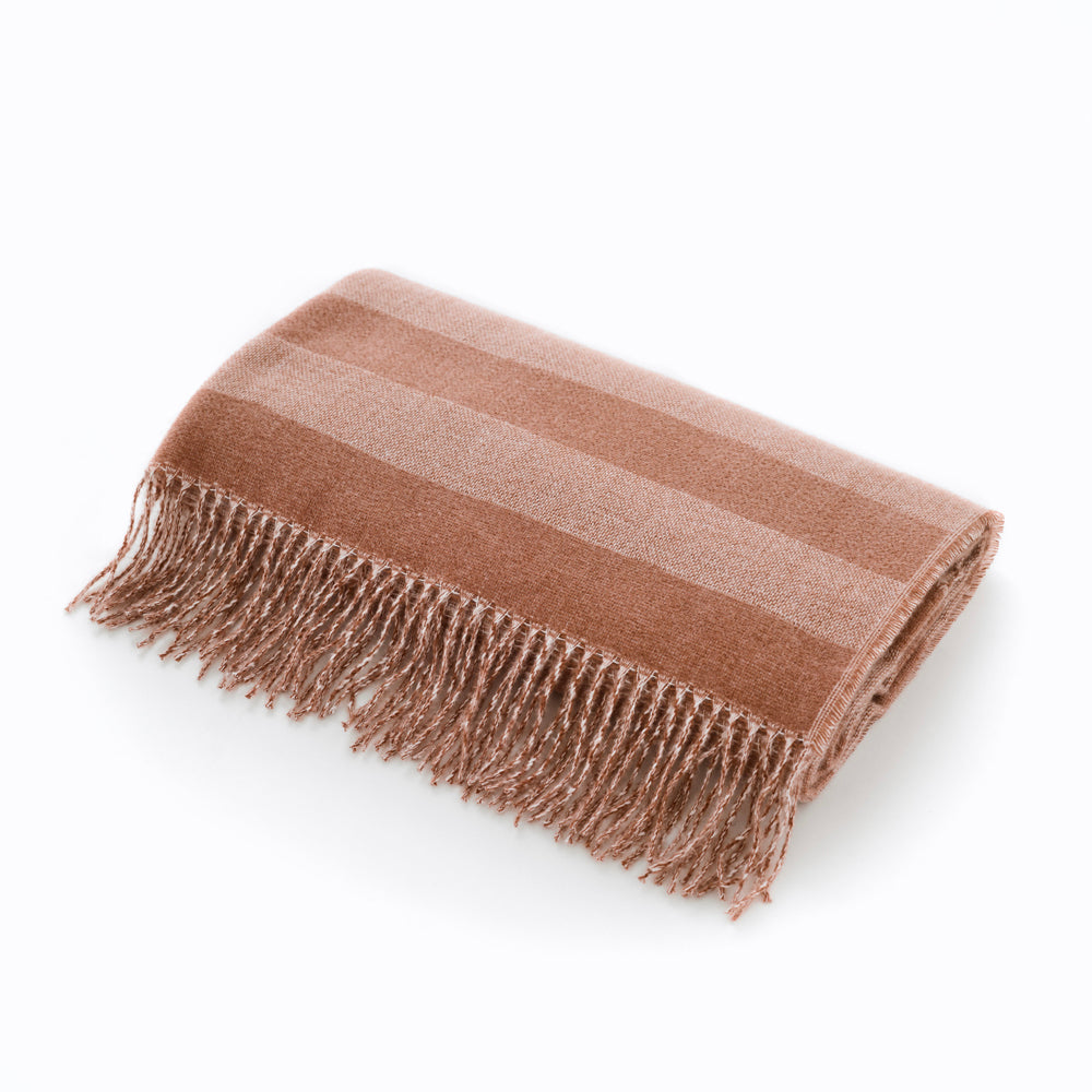 Elgin Supersoft Yarn Dyed Jacquard 130x160cm Throw Blankets | 130cm x 160cm | Orange