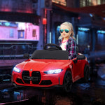 12v Bmw M4 Licensed Kids Electric Car W/ Remote, Suspension | Red