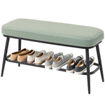 Shoe Bench, Pu Leather Shoe Storage Bench For Entryway | Green
