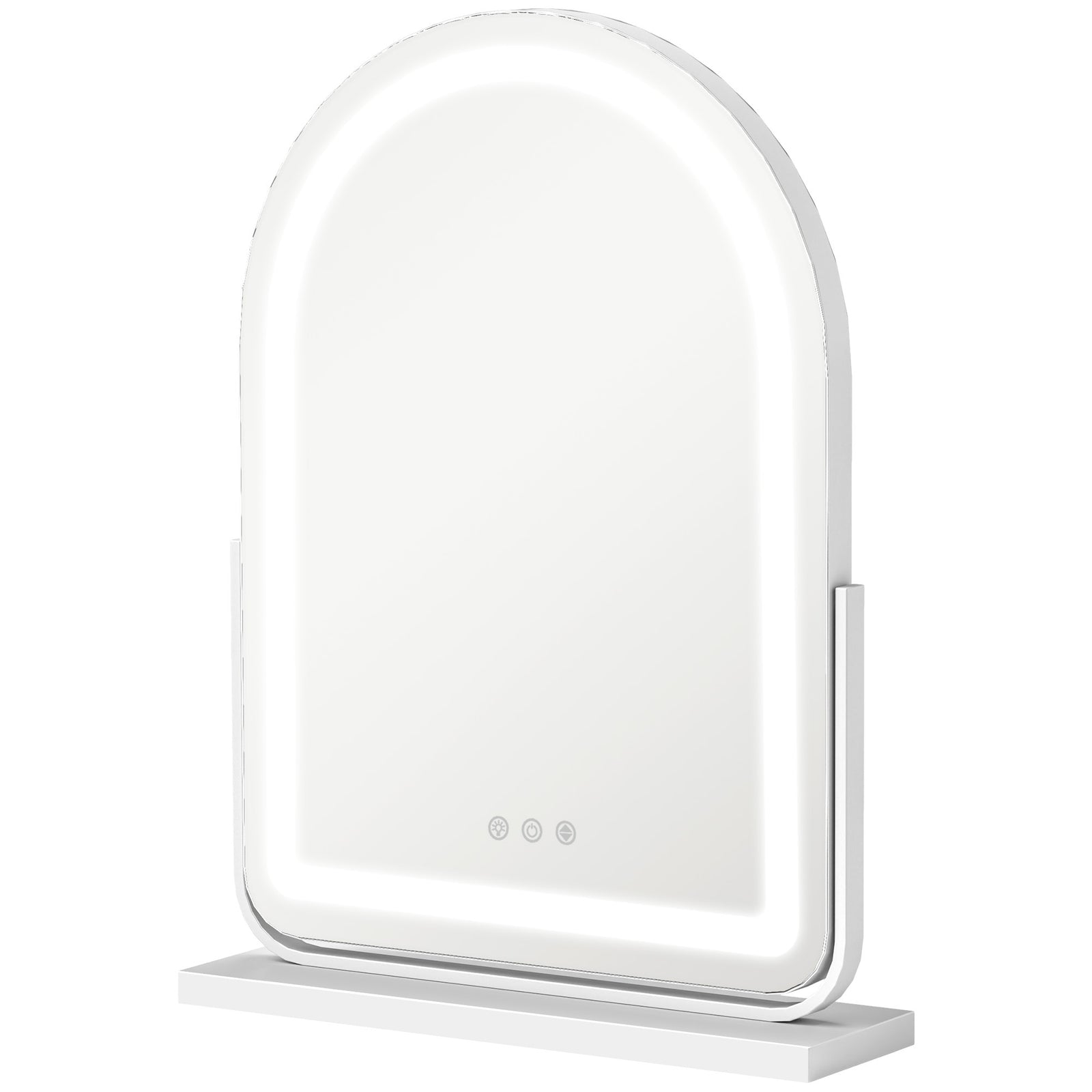 Vanity Mirror With Lights, 3 Colour, 360° Rotation | Large | White