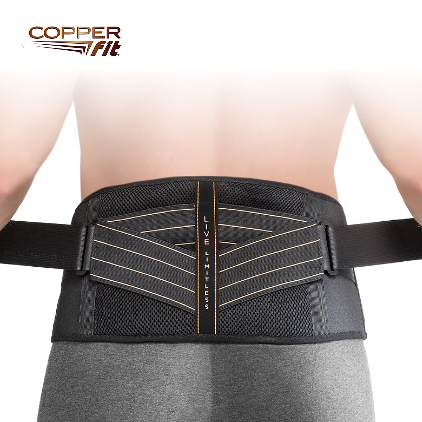 Back Pro - Compression Support Adjustable Compression Straps | Large/Extra Large | Black
