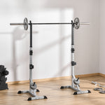 Adjustable Barbell Squat Racks For Bench Press | Silver