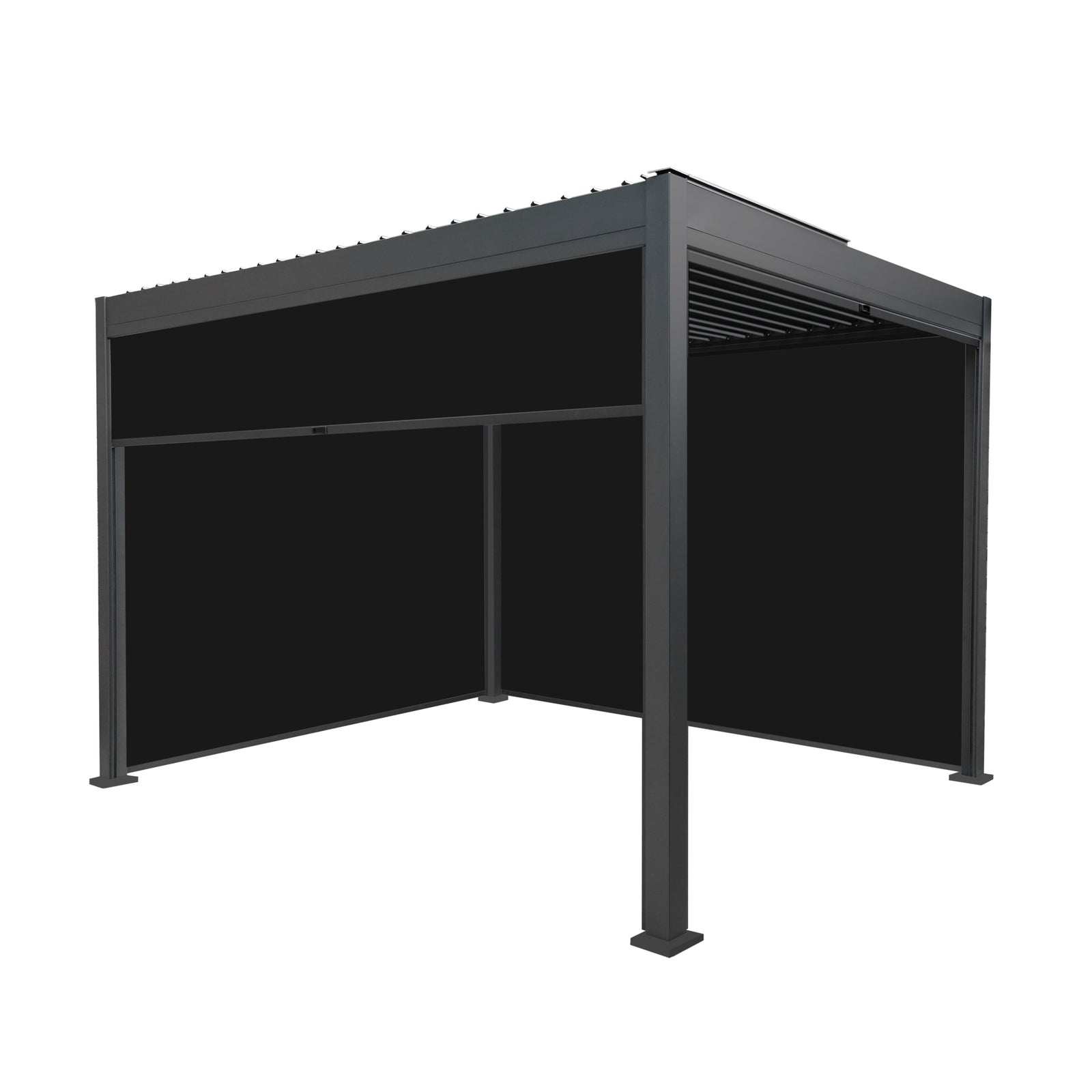 Aluminium Pergola With Anthracite Blinds | 3m x 3m | Anthracite