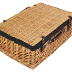 Wicker 55cm Buff Empty Picnic Basket Unlined | Black