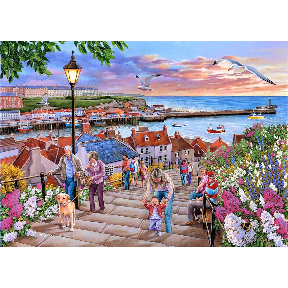 199 Steps Whitby - 1000 Piece Jigsaw Puzzle For Adults