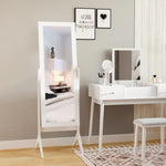 Freestanding Dressing Mirror 148x47cm Adjustable Angle | One Size | White