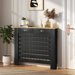 HOMCOM Radiator Cover With Drawer, Horizontal Slat, 111cm