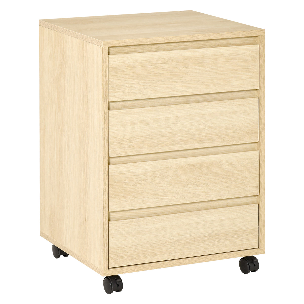 HOMCOM Mobile Vertical Filing Cabinet With 4 Drawers For Home