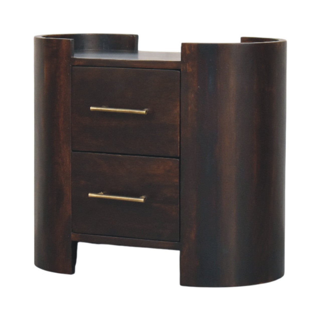 Artisan Furniture Solid Wood Valencia Two-drawer Bedside Table, Brown