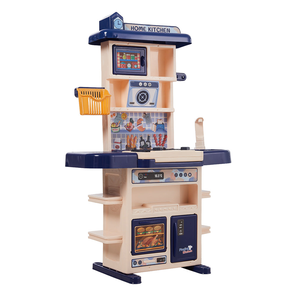 Children Pretend Kitchen Playset 43pcs Toy Accessory Set | Blue
