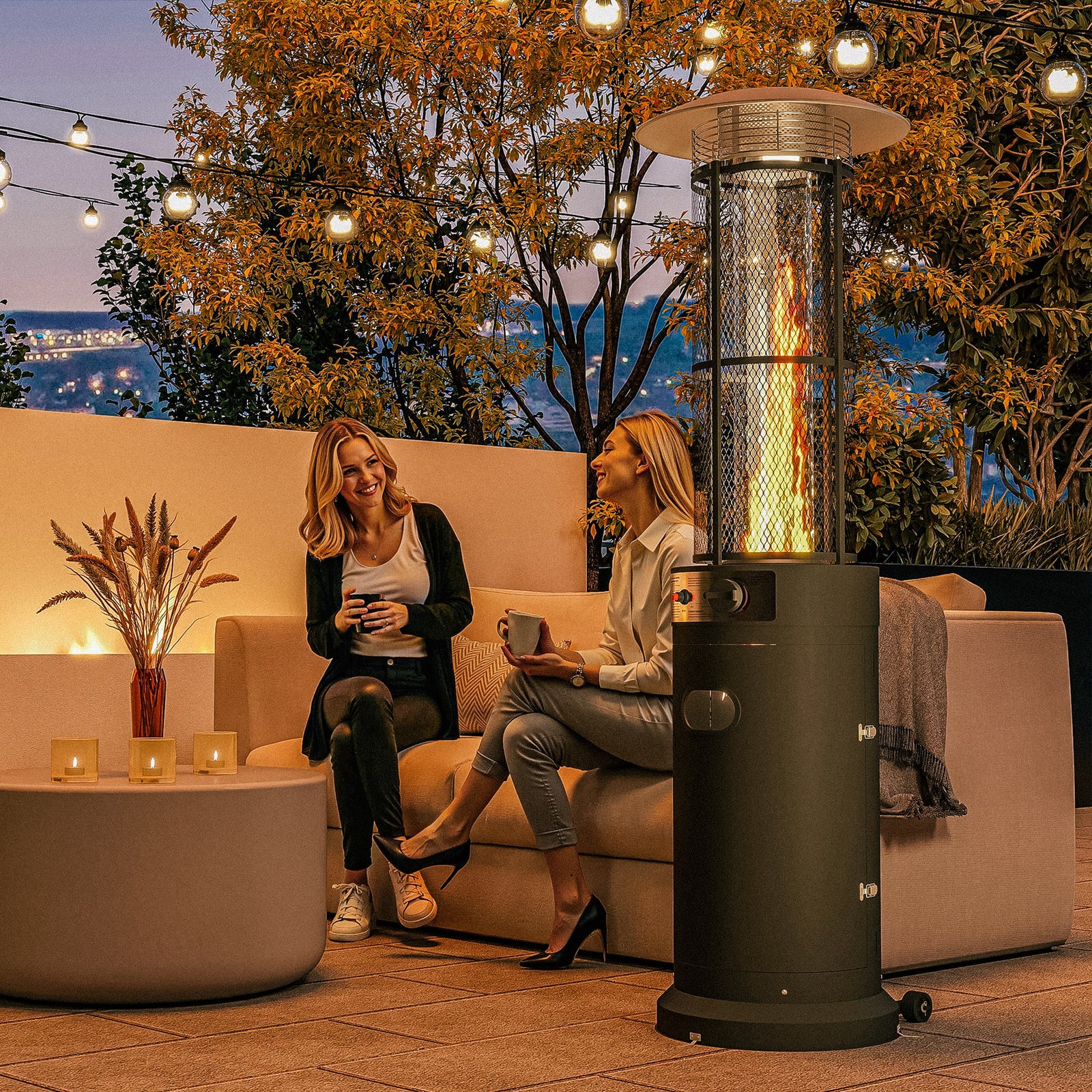 11kw Freestanding Patio Heater | Black