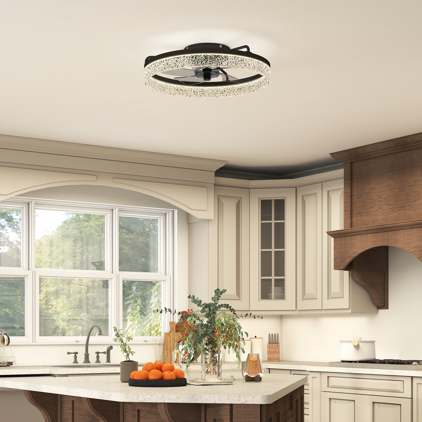 Ceiling Fans With Lights And Remote & App Control For Bedroom | Black