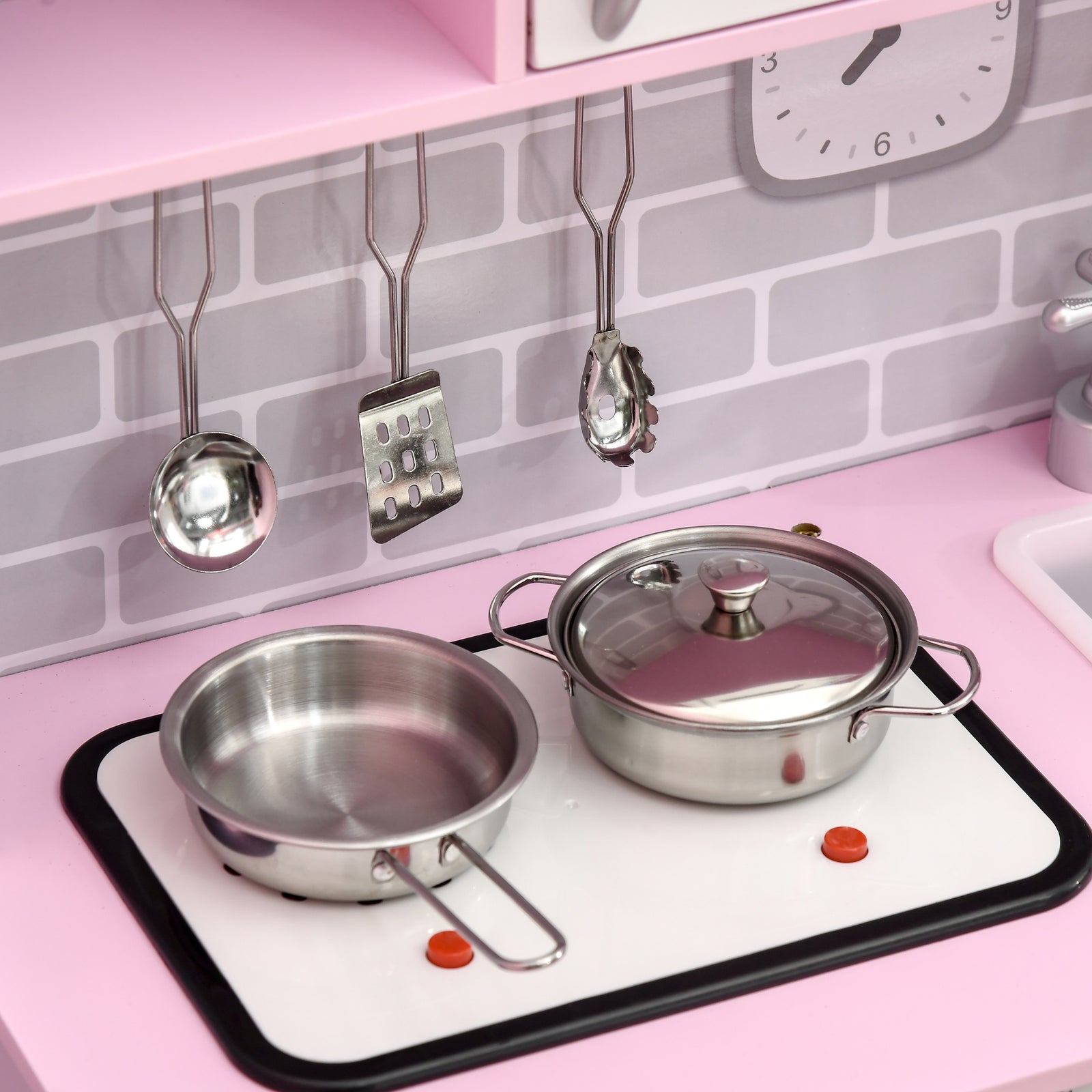 Kitchen Set For Kids W/ Lights Sounds, Microwave, Sink 3-6 Yrs