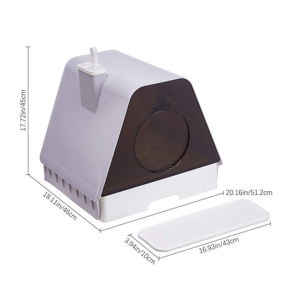 Fully Enclosed Cat Litter Box With Activated Carbon Filter Splash-proof